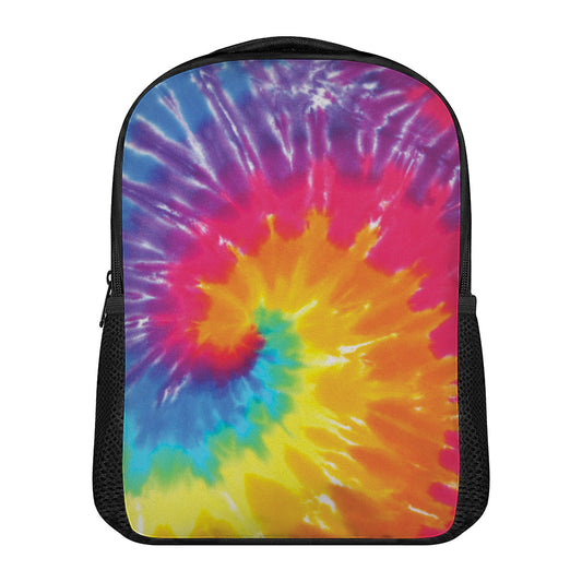 Colorful Spiral Tie Dye Print Casual Backpack