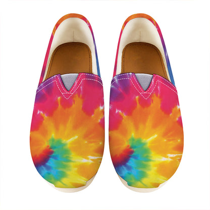 Colorful Spiral Tie Dye Print Casual Shoes