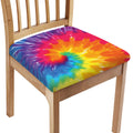 Colorful Spiral Tie Dye Print Chair Cushion Cover