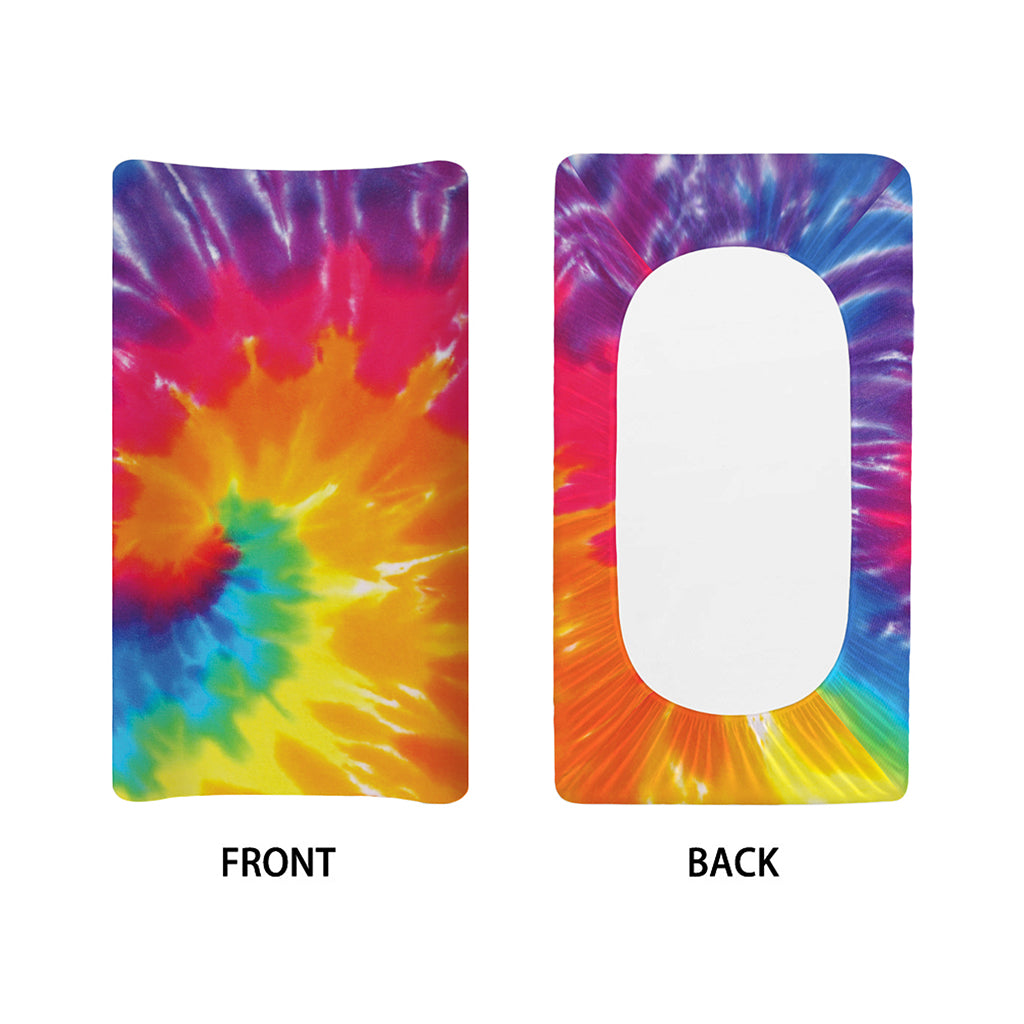 Colorful Spiral Tie Dye Print Changing Pad Cover