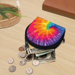 Colorful Spiral Tie Dye Print Coin Purse