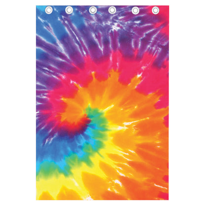 Colorful Spiral Tie Dye Print Curtain