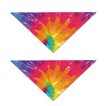 Colorful Spiral Tie Dye Print Dog Bandana