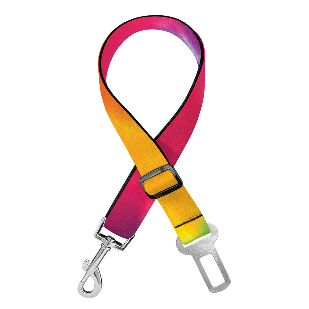 Colorful Spiral Tie Dye Print Dog Seat Belt