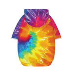 Colorful Spiral Tie Dye Print Dog Zip Up Hoodie