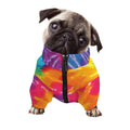 Colorful Spiral Tie Dye Print Dog Zip Up Jacket
