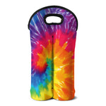 Colorful Spiral Tie Dye Print Double Neoprene Wine Tote