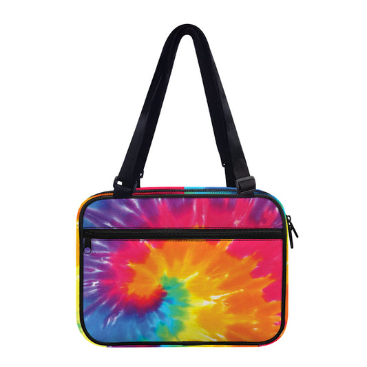 Colorful Spiral Tie Dye Print Double Strap Bible Bag