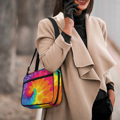 Colorful Spiral Tie Dye Print Double Strap Bible Bag