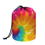 Colorful Spiral Tie Dye Print Drawstring Makeup Bag