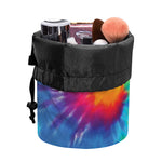 Colorful Spiral Tie Dye Print Drawstring Makeup Bag