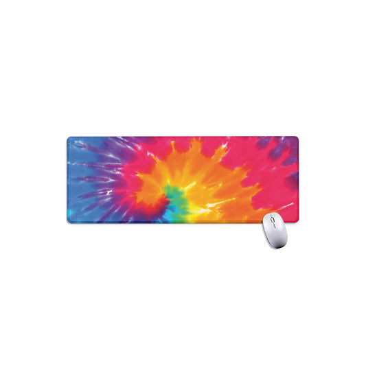 Colorful Spiral Tie Dye Print Extended Mouse Pad