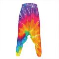 Colorful Spiral Tie Dye Print Hammer Pants
