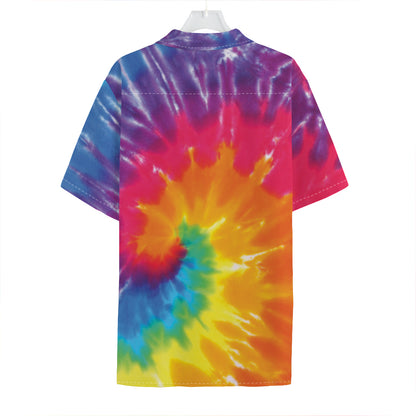 Colorful Spiral Tie Dye Print Hawaiian Shirt