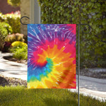 Colorful Spiral Tie Dye Print House Flag