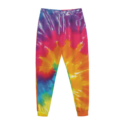 Colorful Spiral Tie Dye Print Jogger Pants