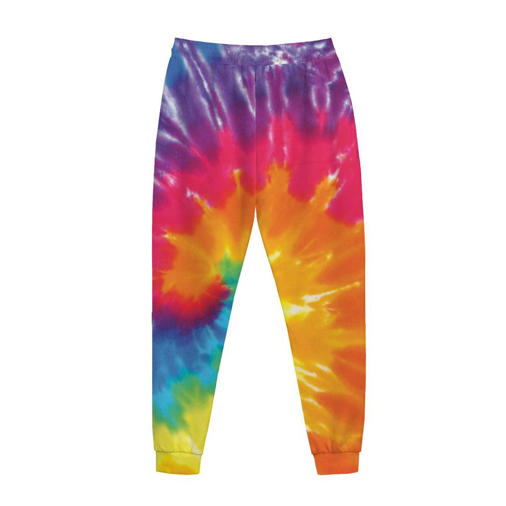 Colorful Spiral Tie Dye Print Jogger Pants