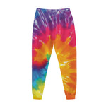 Colorful Spiral Tie Dye Print Jogger Pants