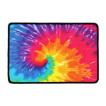 Colorful Spiral Tie Dye Print Kitchen Mat