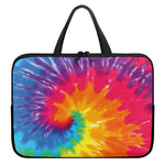 Colorful Spiral Tie Dye Print Laptop Sleeve With Handle