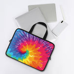 Colorful Spiral Tie Dye Print Laptop Sleeve With Handle