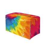 Colorful Spiral Tie Dye Print Leather Tissue Box Cover