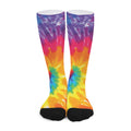 Colorful Spiral Tie Dye Print Long Socks