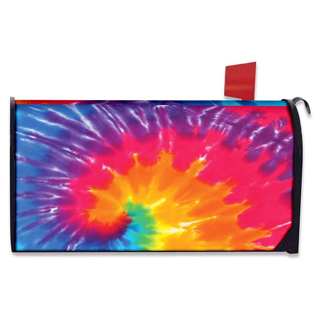 Colorful Spiral Tie Dye Print Mailbox Cover
