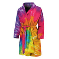 Colorful Spiral Tie Dye Print Men's Bathrobe