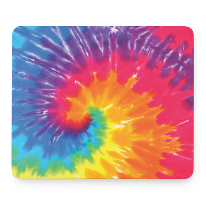 Colorful Spiral Tie Dye Print Mouse Pad