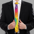 Colorful Spiral Tie Dye Print Necktie