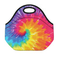 Colorful Spiral Tie Dye Print Neoprene Lunch Bag