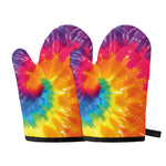 Colorful Spiral Tie Dye Print Oven Mitts