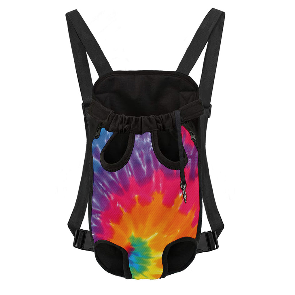 Colorful Spiral Tie Dye Print Pet Carrier Backpack