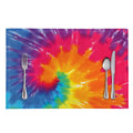 Colorful Spiral Tie Dye Print Placemat