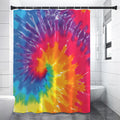 Colorful Spiral Tie Dye Print Premium Shower Curtain