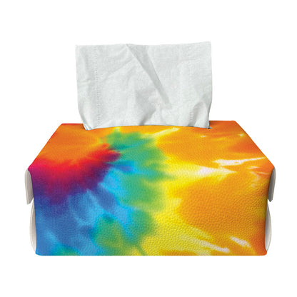 Colorful Spiral Tie Dye Print Rectangle Tissue Box Cover