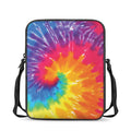 Colorful Spiral Tie Dye Print Rectangular Crossbody Bag