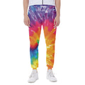 Colorful Spiral Tie Dye Print Joggers