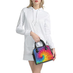 Colorful Spiral Tie Dye Print Shoulder Handbag
