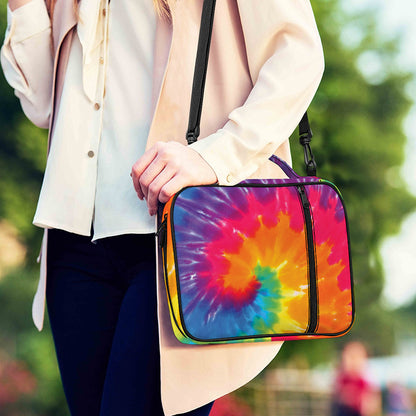 Colorful Spiral Tie Dye Print Shoulder Strap Bible Bag