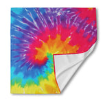 Colorful Spiral Tie Dye Print Silk Bandana