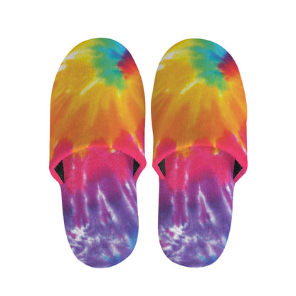 Colorful Spiral Tie Dye Print Slippers