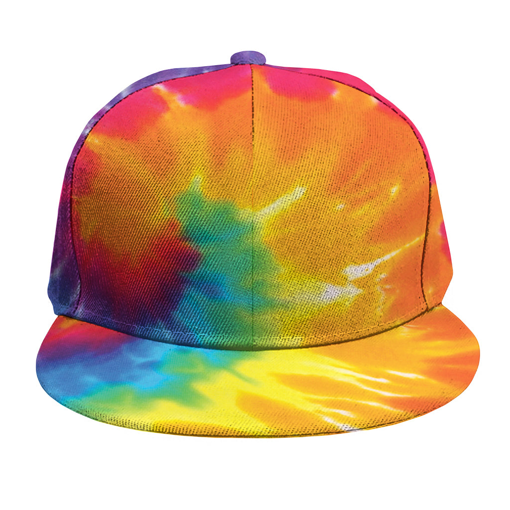 Colorful Spiral Tie Dye Print Snapback Cap