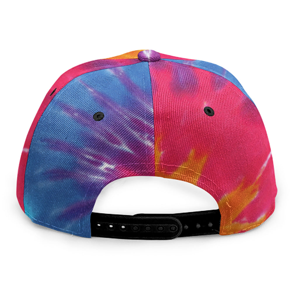 Colorful Spiral Tie Dye Print Snapback Cap