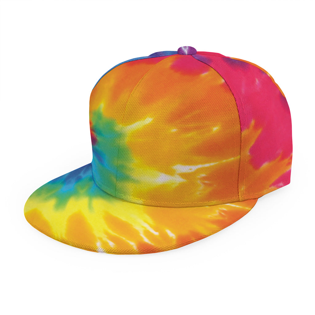 Colorful Spiral Tie Dye Print Snapback Cap