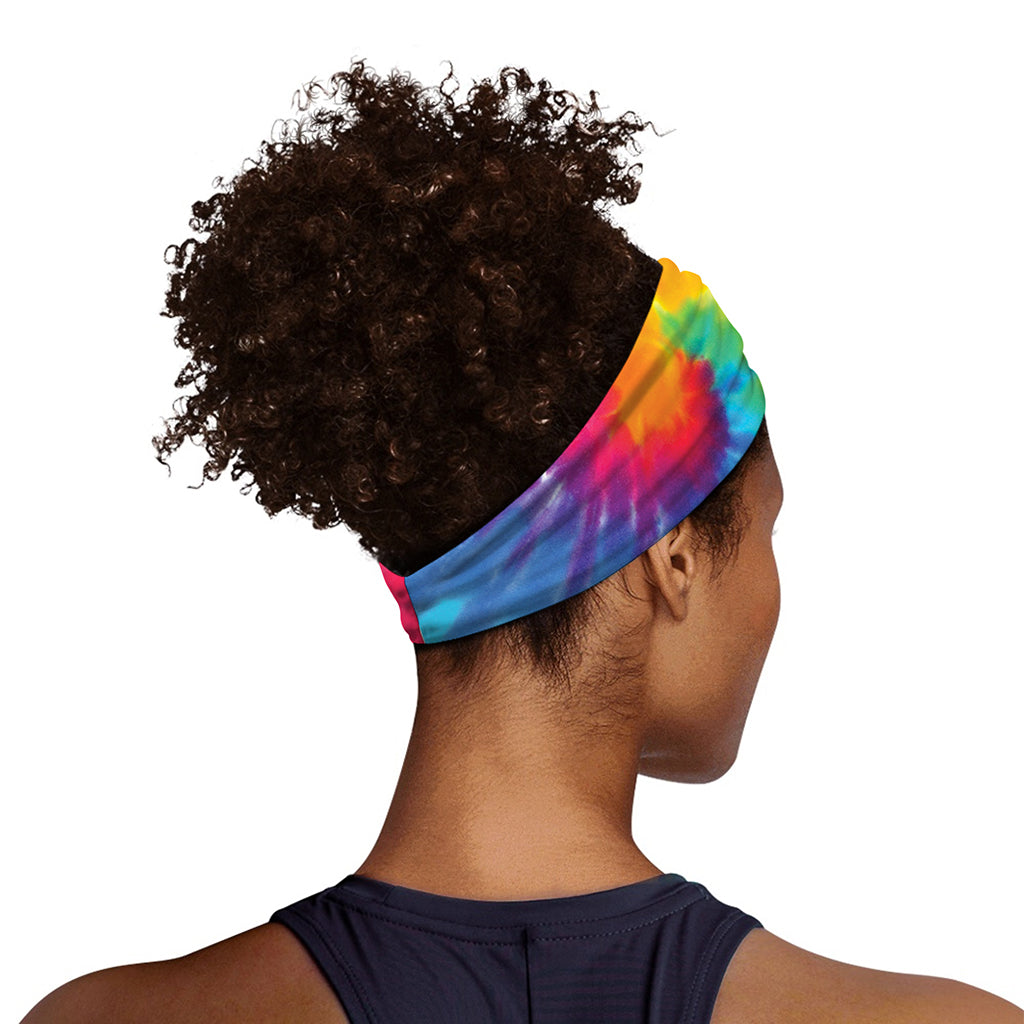 Colorful Spiral Tie Dye Print Sports Headband