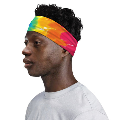 Colorful Spiral Tie Dye Print Sports Headband