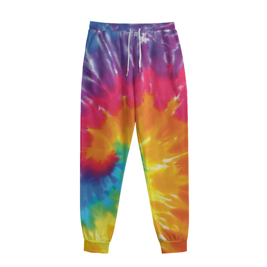Colorful Spiral Tie Dye Print Sweatpants