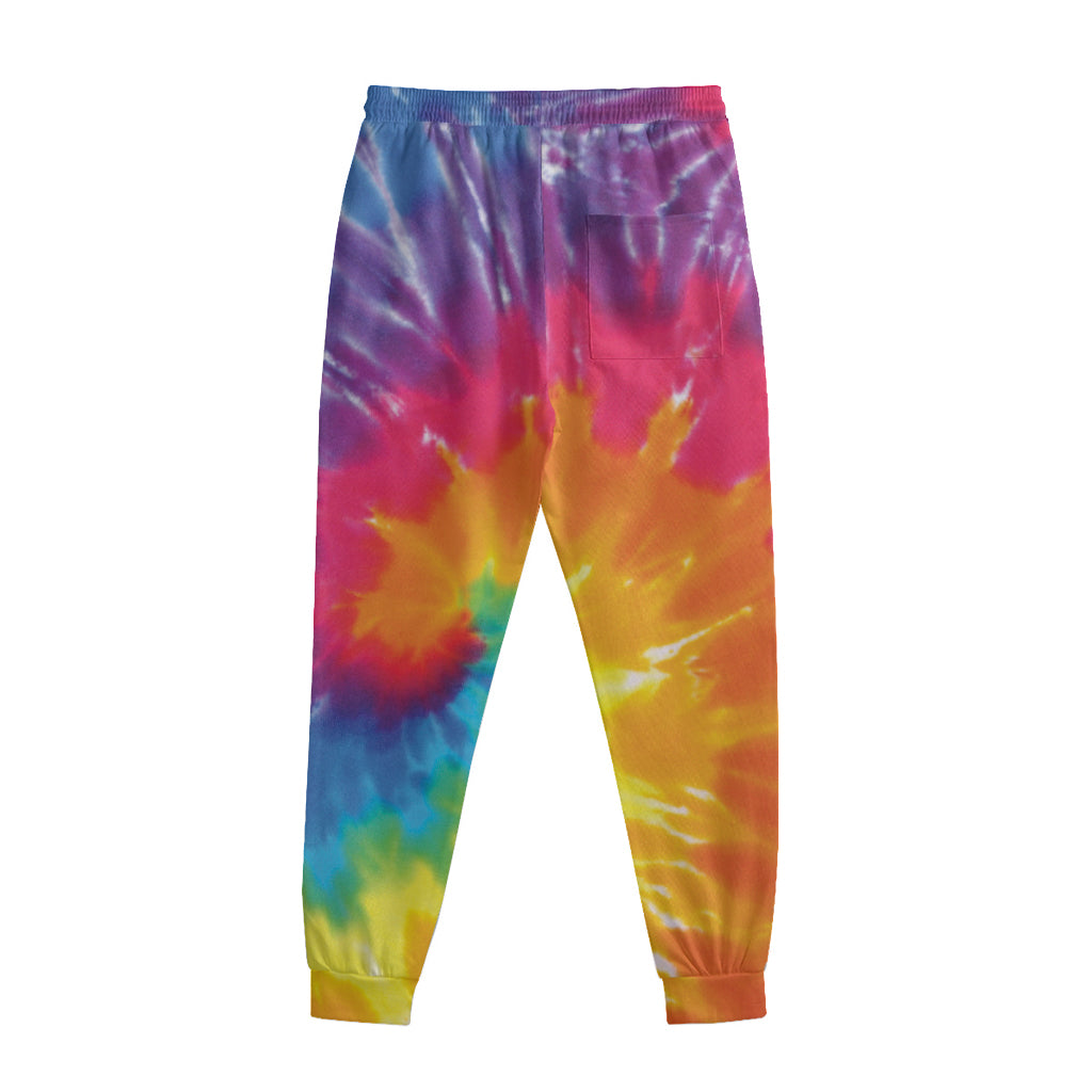 Colorful Spiral Tie Dye Print Sweatpants